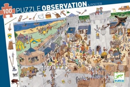 Puzzle d'observation Le Chateau fort Djeco